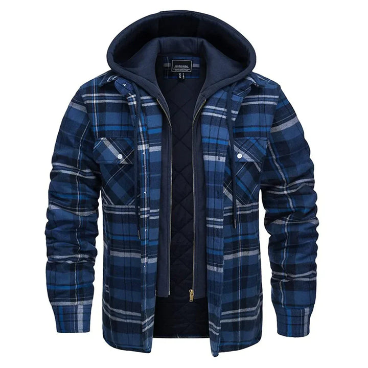 Stylish FLORIAN checked hooded jacket for the modern man