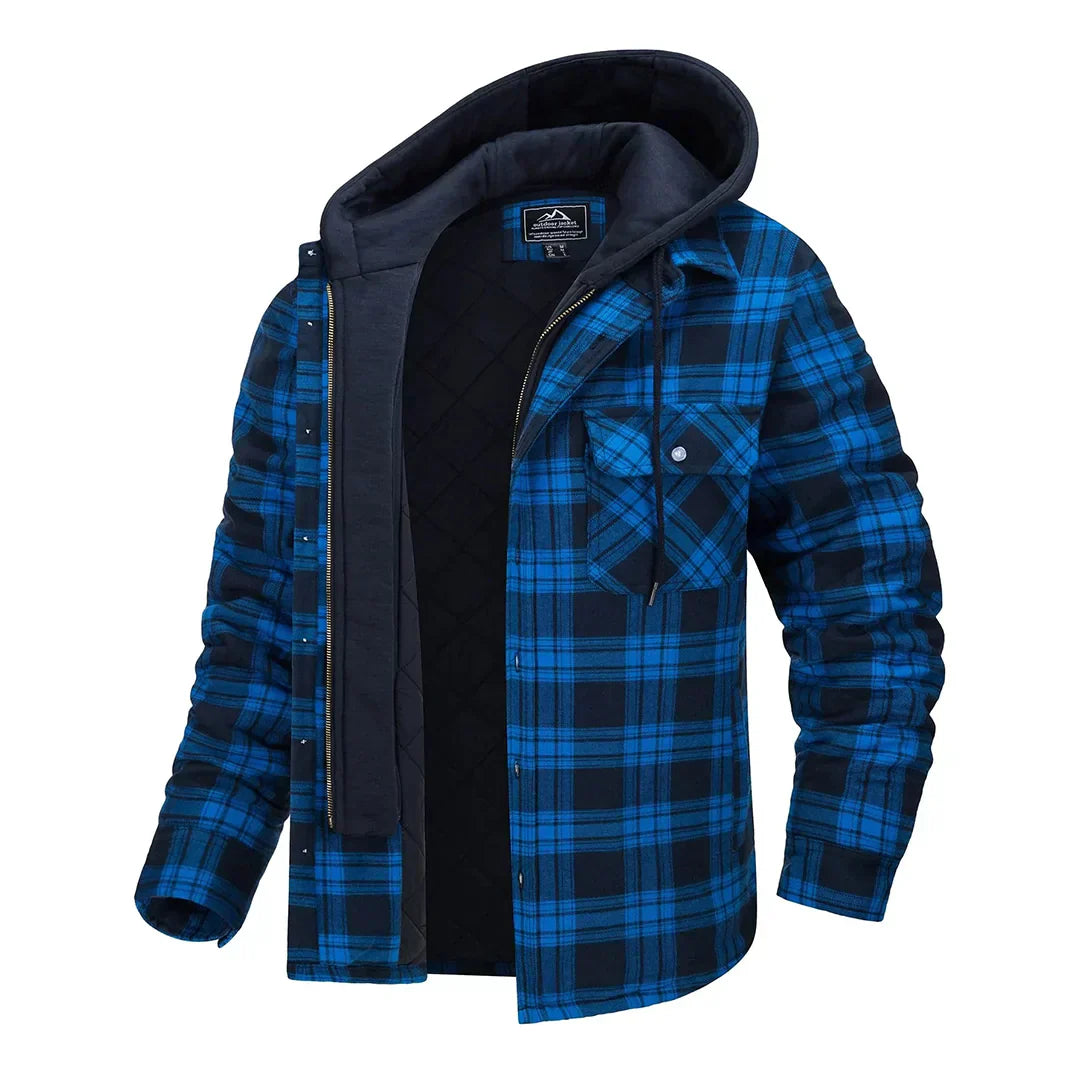 Stylish FLORIAN checked hooded jacket for the modern man
