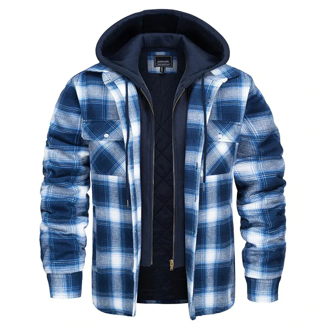 Stylish FLORIAN checked hooded jacket for the modern man