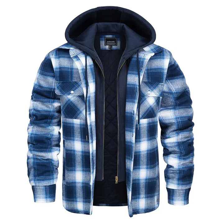 Stylish FLORIAN checked hooded jacket for the modern man