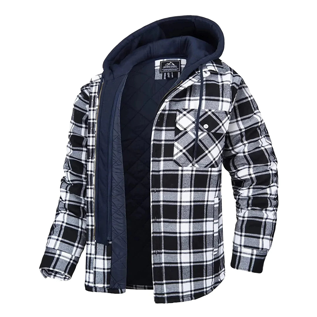 Stylish FLORIAN checked hooded jacket for the modern man