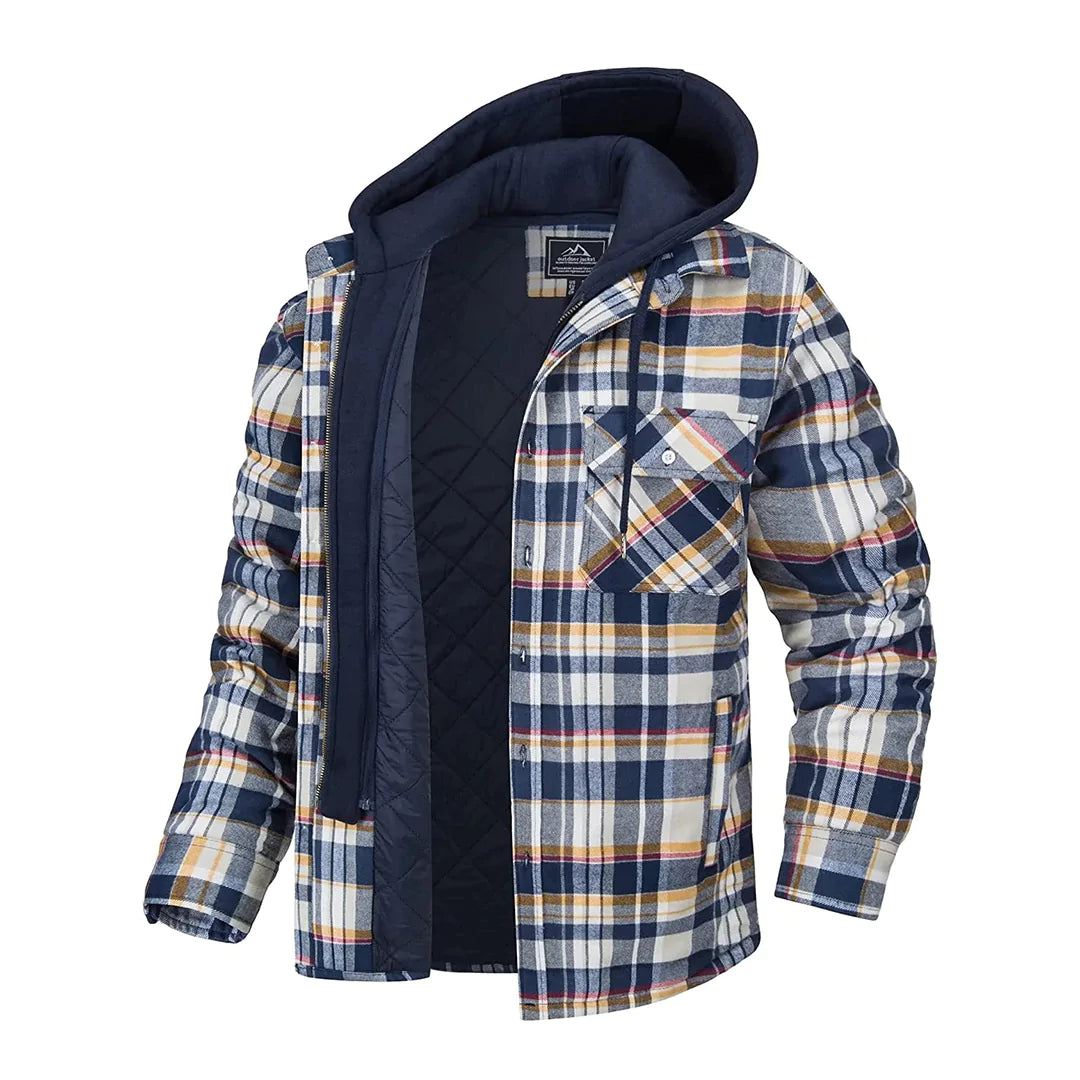 Stylish FLORIAN checked hooded jacket for the modern man
