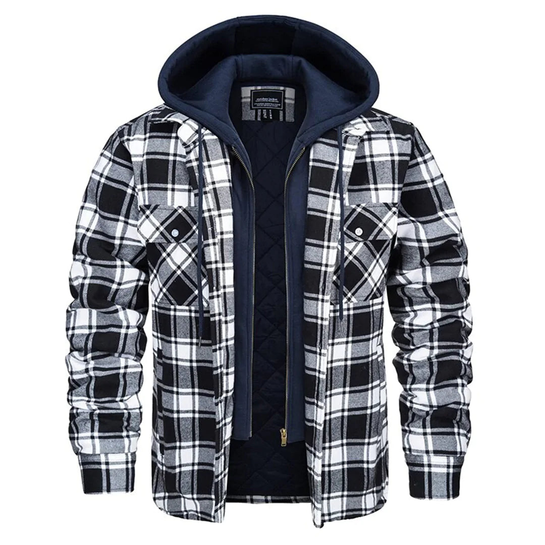 Stylish FLORIAN checked hooded jacket for the modern man