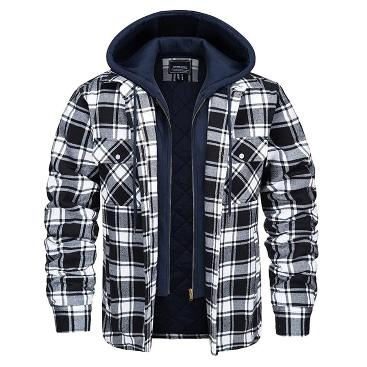 Stylish FLORIAN checked hooded jacket for the modern man