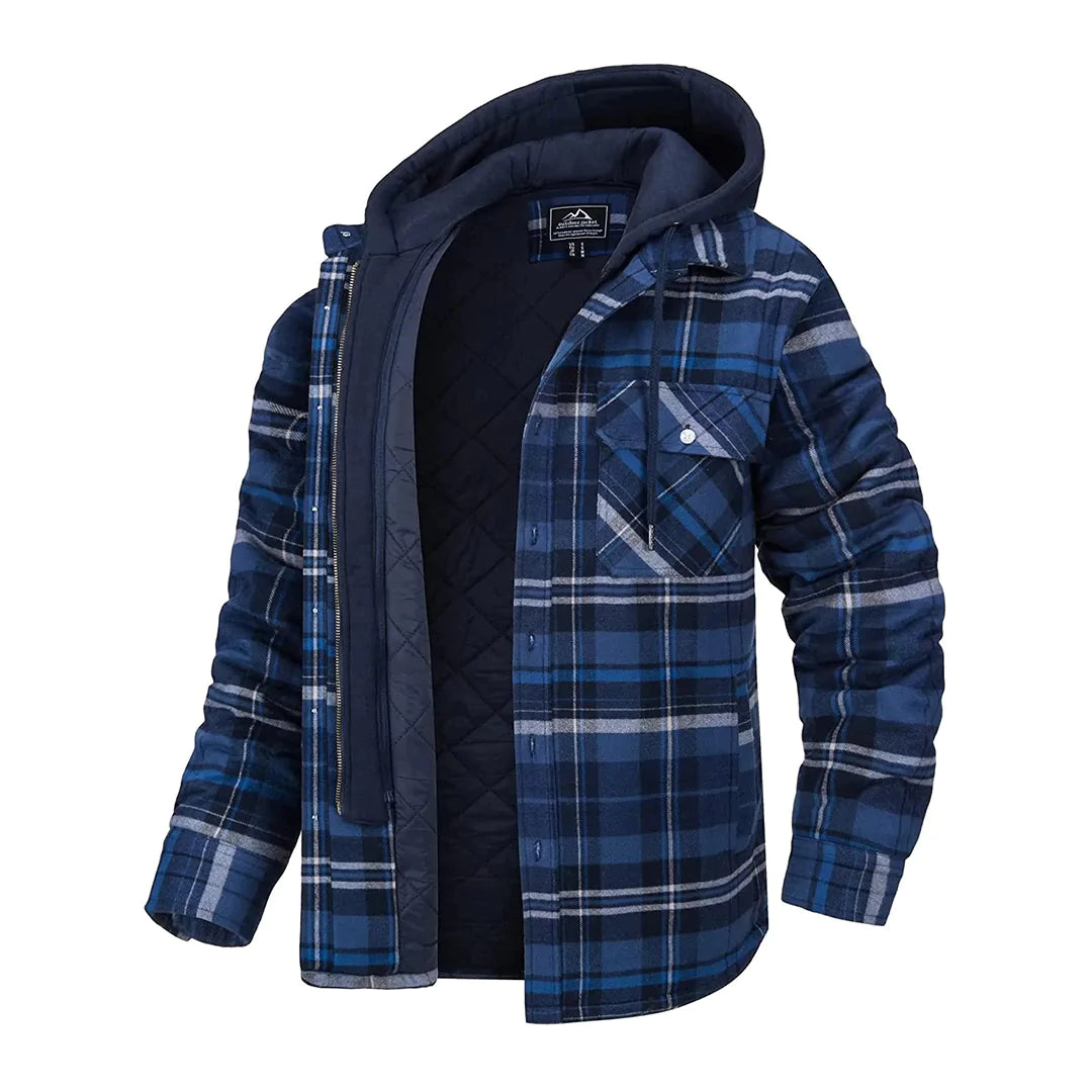 Stylish FLORIAN checked hooded jacket for the modern man