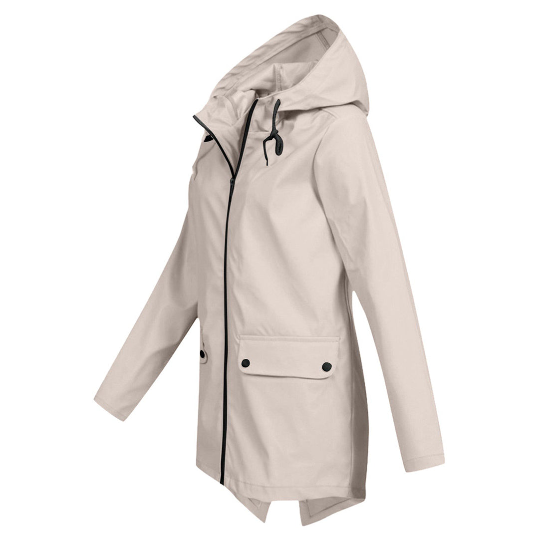 FRANCINE - an elegant hooded jacket for women that combines fashionable design with excellent protection from the rain