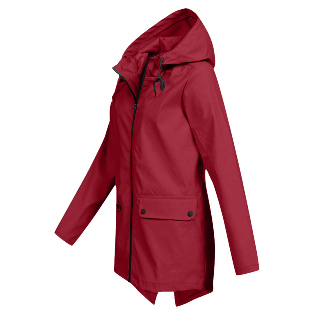 FRANCINE - an elegant hooded jacket for women that combines fashionable design with excellent protection from the rain