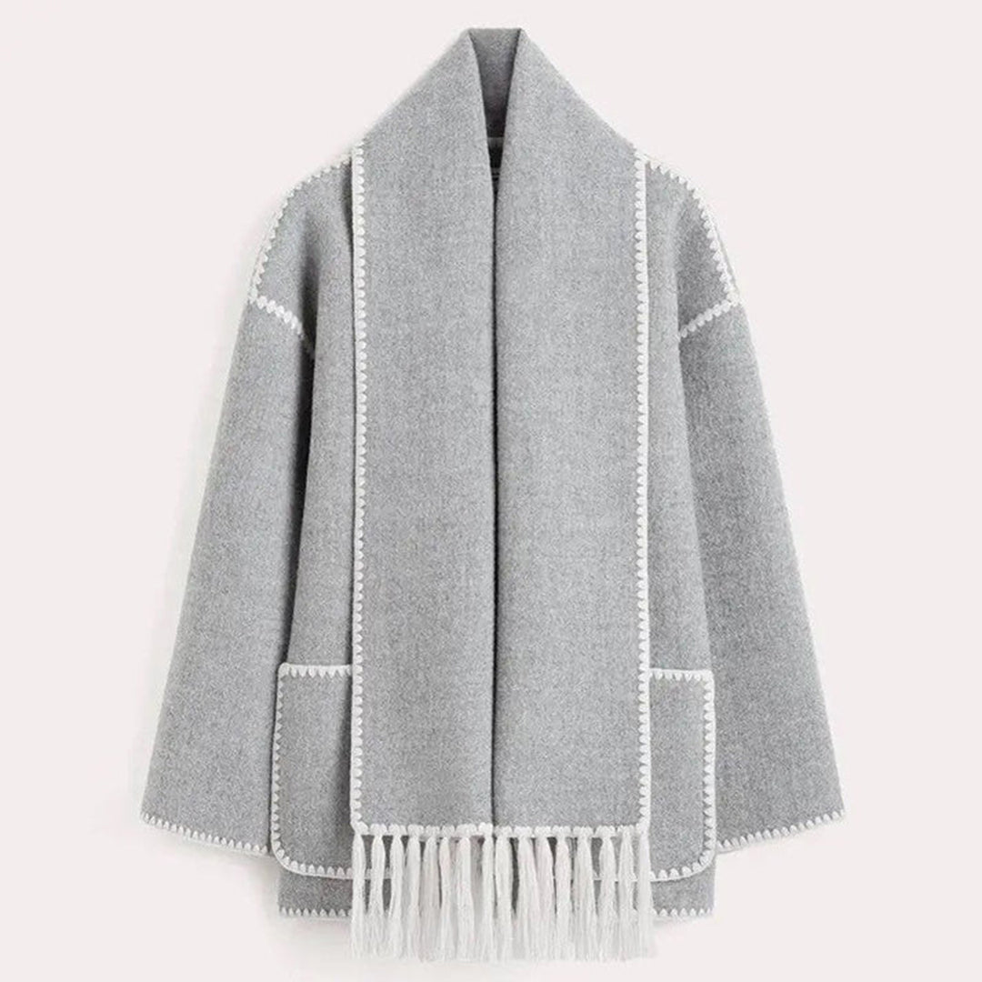 Elegant LATRICE winter coat with stylish matching scarf