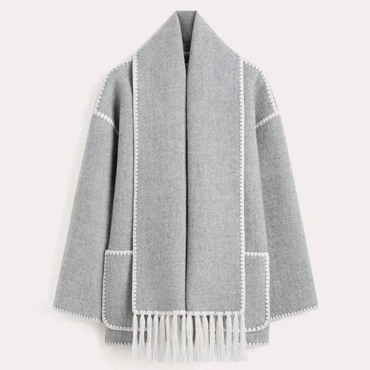Elegant LATRICE winter coat with stylish matching scarf