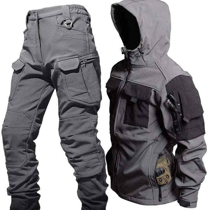 Fashionable LOUIS set - elegant hooded jacket and practical cargo trousers