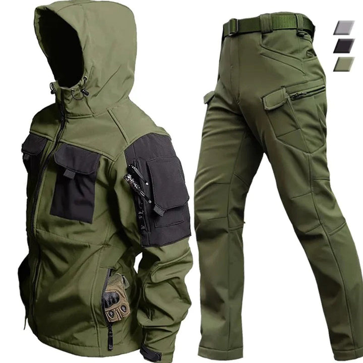 Fashionable LOUIS set - elegant hooded jacket and practical cargo trousers
