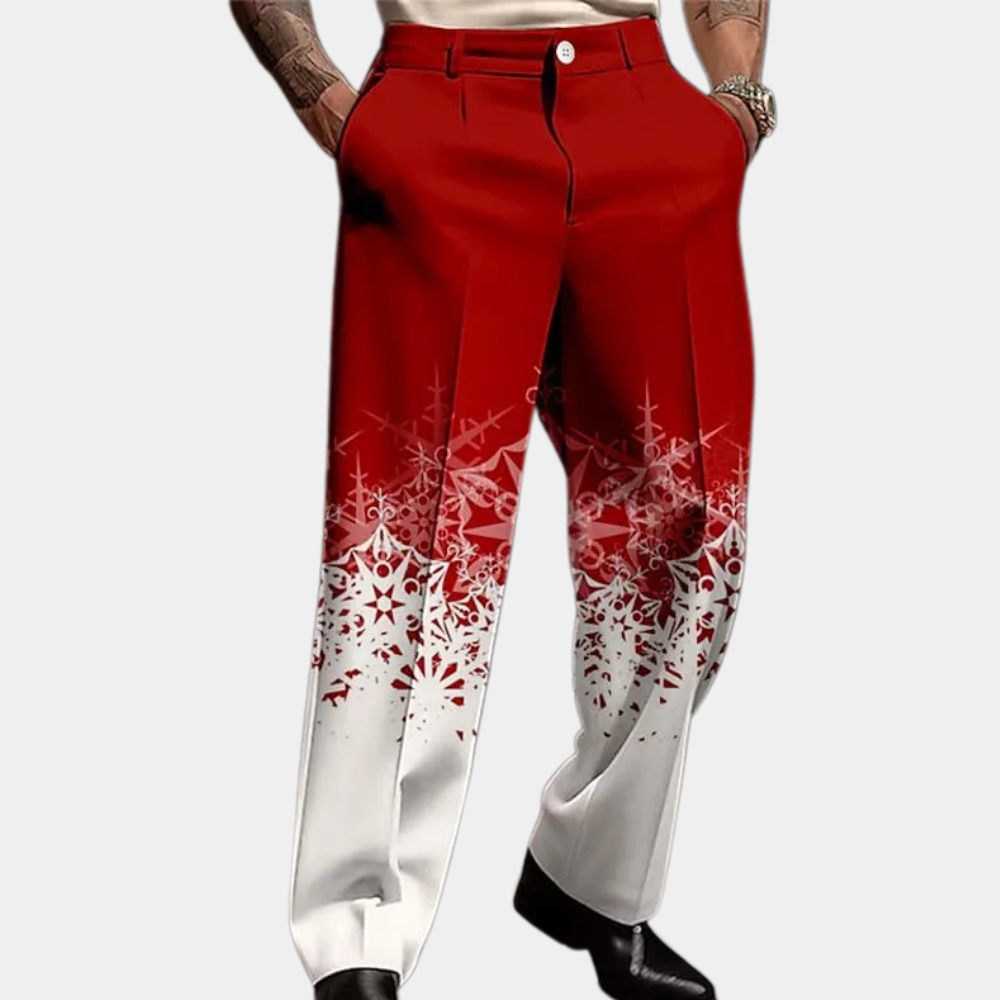 Stylish and luxurious Christmas trousers for men - MANUELO