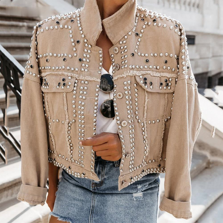 Stylish jacket decorated with rivets - LOKOMOTIV collection