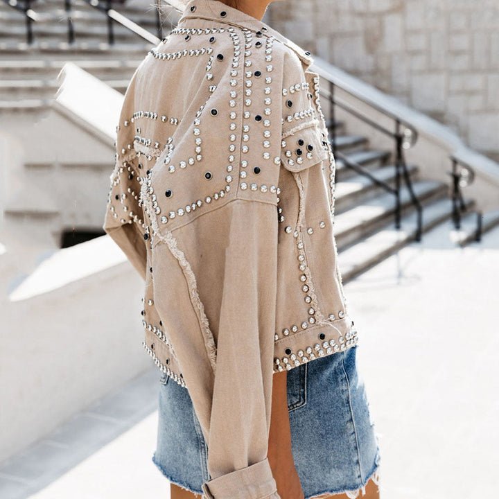 Stylish jacket decorated with rivets - LOKOMOTIV collection