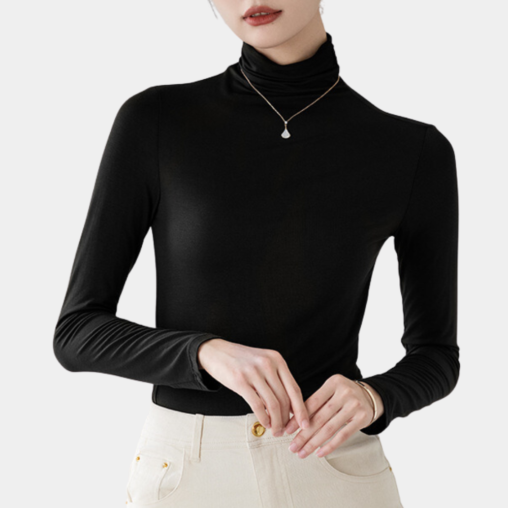 KAHNAY - Stylish turtleneck shirt for elegant women