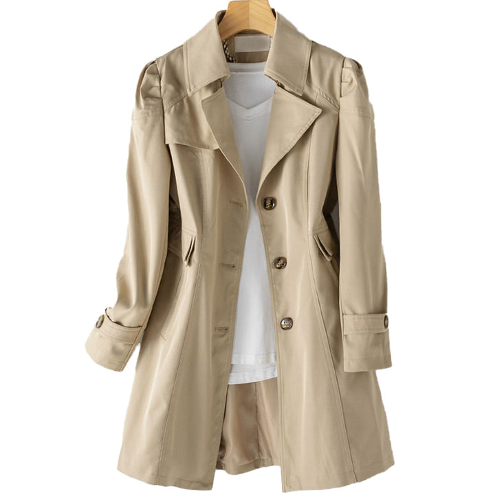LUCIBA - Stylish and long waterproof jacket for women, perfect for rainy and windy days