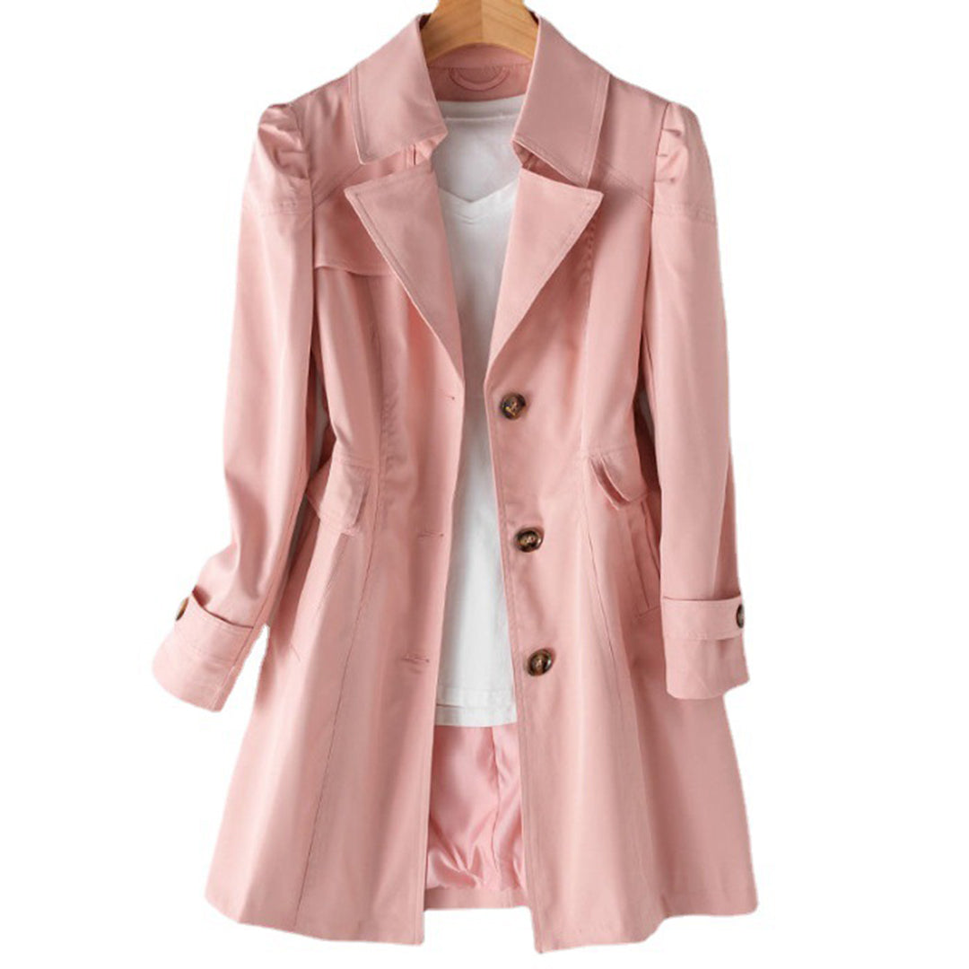 LUCIBA - Stylish and long waterproof jacket for women, perfect for rainy and windy days