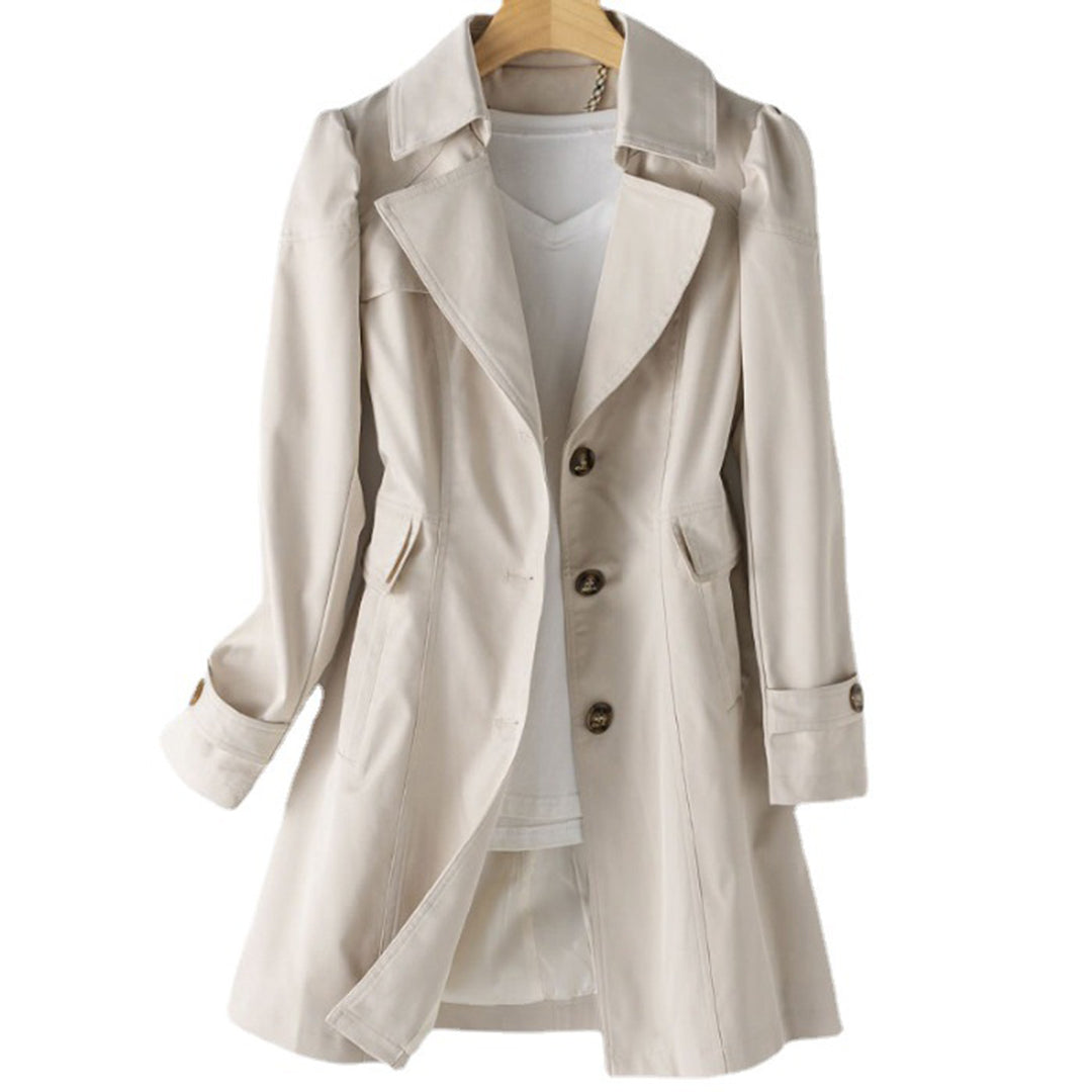 LUCIBA - Stylish and long waterproof jacket for women, perfect for rainy and windy days