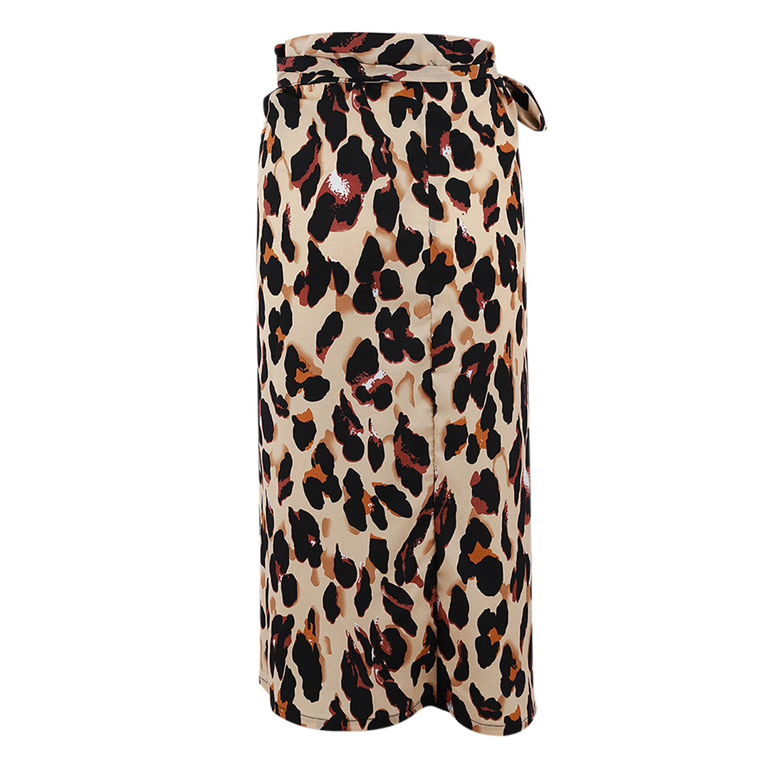 EHLEYR - Elegant skirt with fashionable leopard print