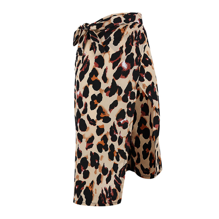 EHLEYR - Elegant skirt with fashionable leopard print