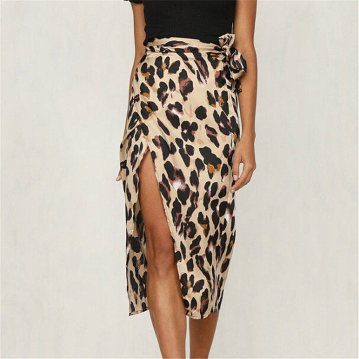 EHLEYR - Elegant skirt with fashionable leopard print