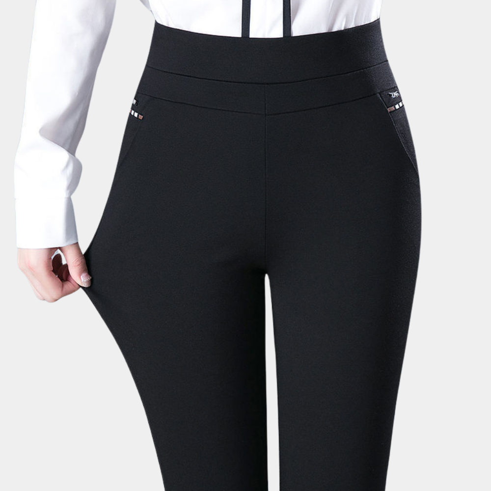 Margot - Stylish high-waisted elasticated trousers for exceptional wearing comfort