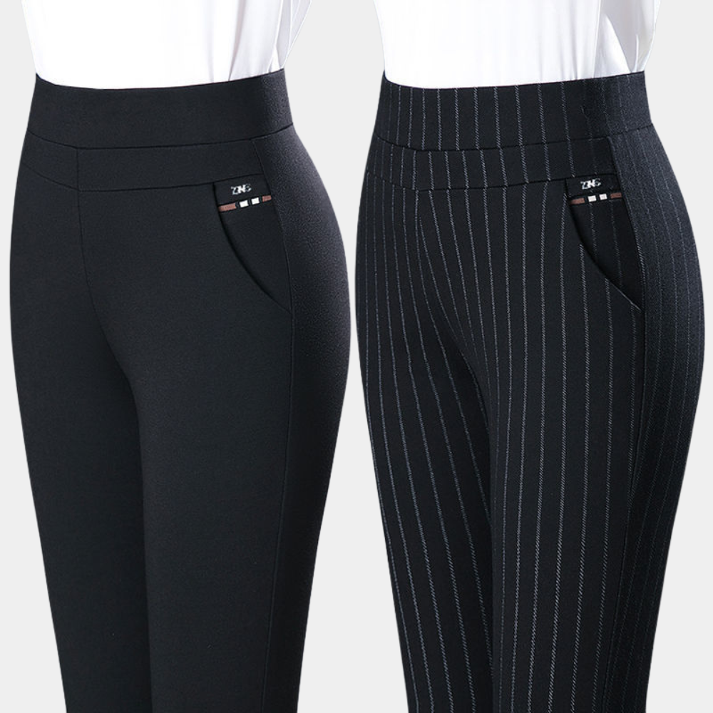 Margot - Stylish high-waisted elasticated trousers for exceptional wearing comfort