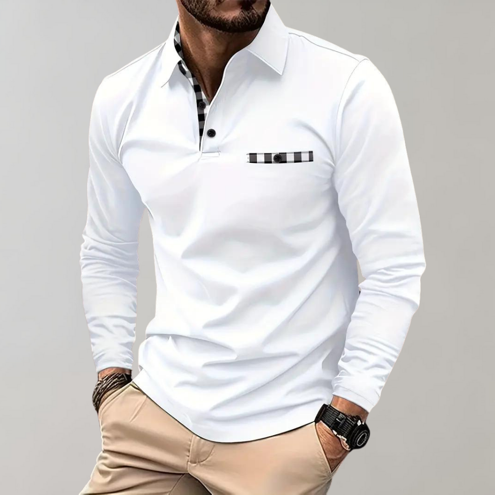 Elegant men's long sleeve T-shirt from Mats brand