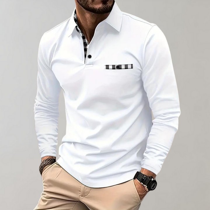 Elegant men's long sleeve T-shirt from Mats brand