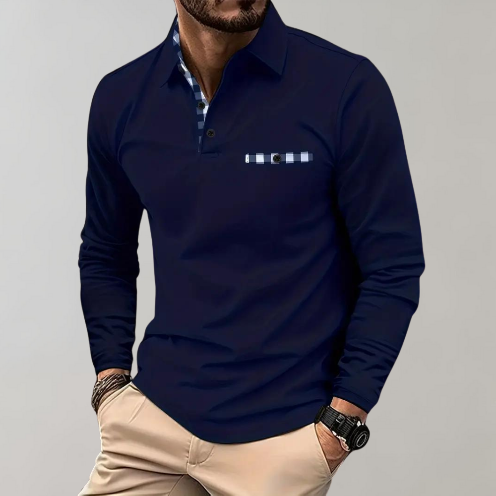 Elegant men's long sleeve T-shirt from Mats brand