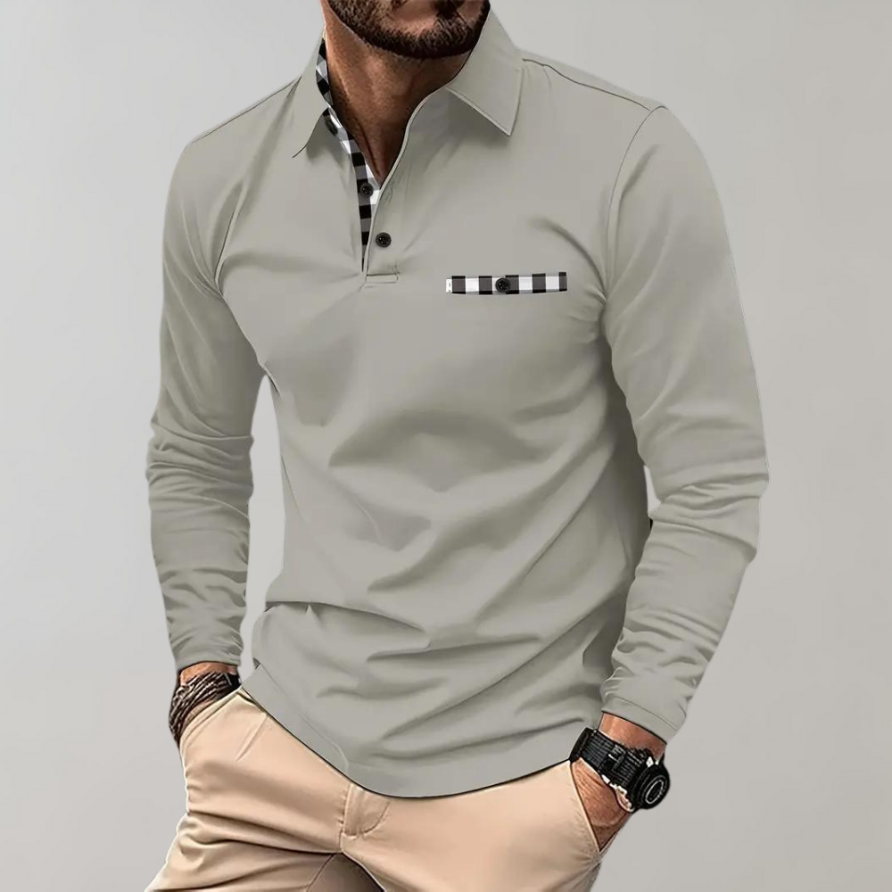 Elegant men's long sleeve T-shirt from Mats brand