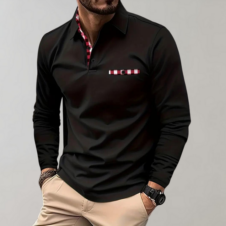 Elegant men's long sleeve T-shirt from Mats brand