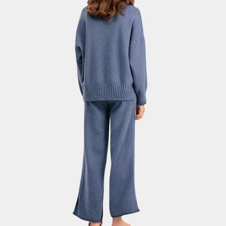 Stylish knitted jumpsuit for an elegant look in the comfort of your home - Melanie Collection