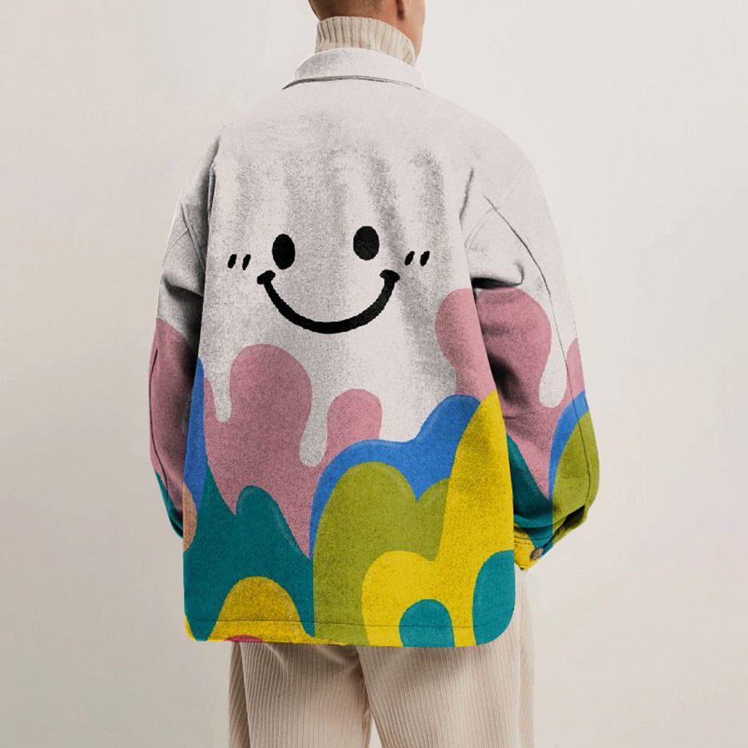 Men's jacket with unique EMANUELE print - your reliable choice for any occasion!