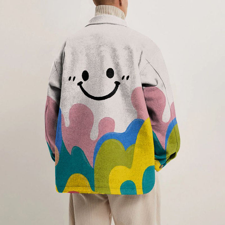 Men's jacket with unique EMANUELE print - your reliable choice for any occasion!