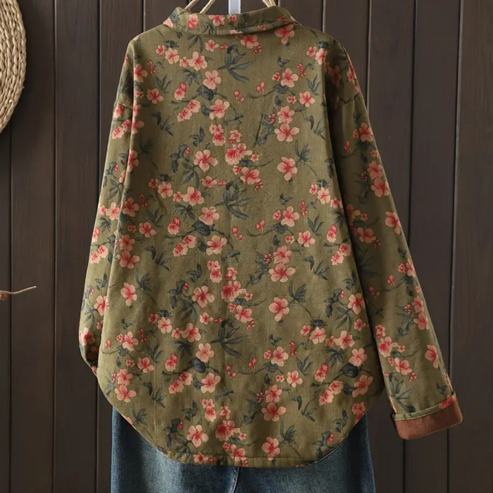 Luxurious Kianna women's blouse with elegant floral pattern