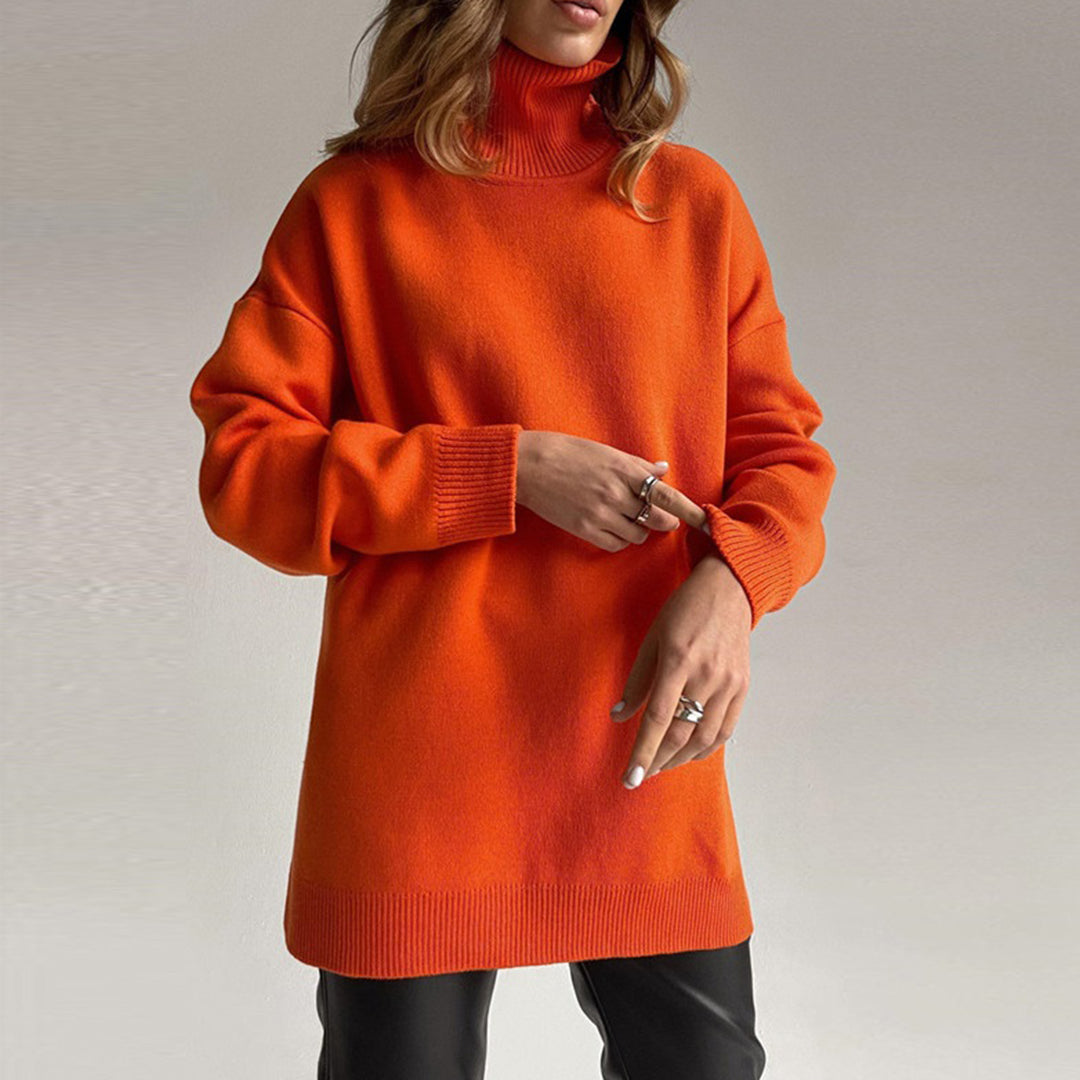 AALIYAH - Elegant Sweater with Denim Slit in Ultrachic Style