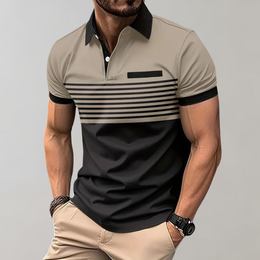 Otha - Stylish striped polo shirt for men: the perfect choice for any occasion, combining elegance with comfort