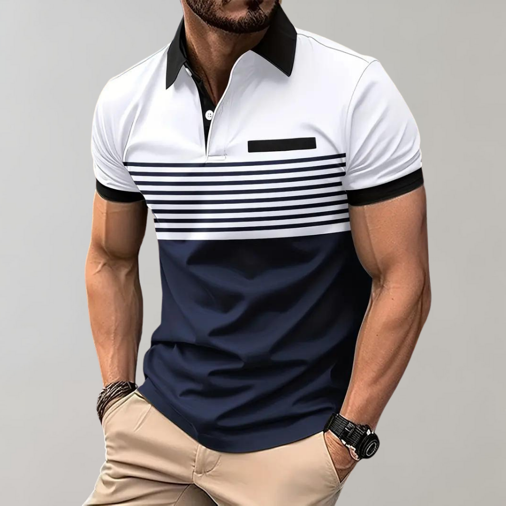 Otha - Stylish striped polo shirt for men: the perfect choice for any occasion, combining elegance with comfort