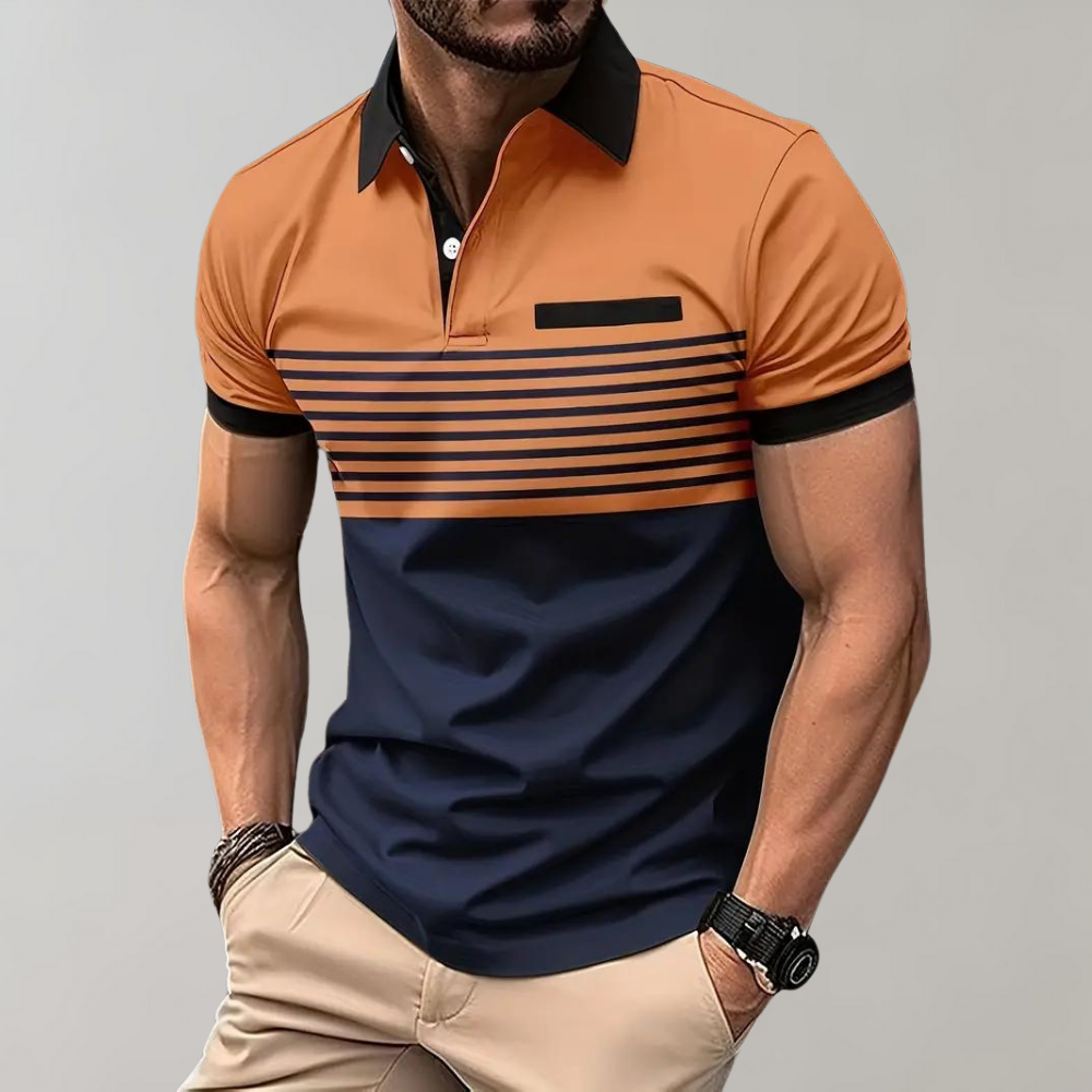 Otha - Stylish striped polo shirt for men: the perfect choice for any occasion, combining elegance with comfort