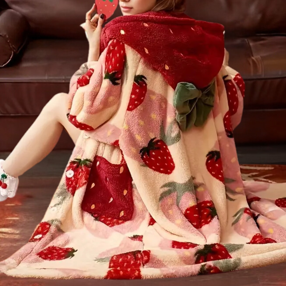 AIZA - Luxury hooded blanket for women, your reliable comfort companion!