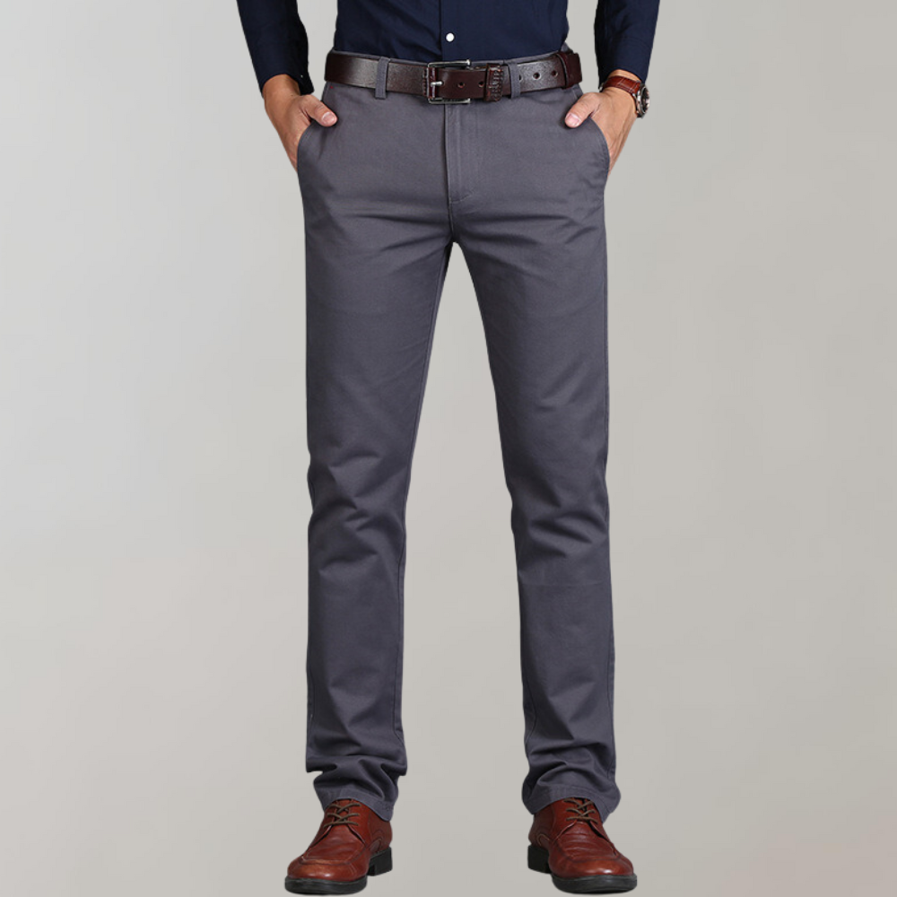Stylish leather chinos for the modern gentleman
