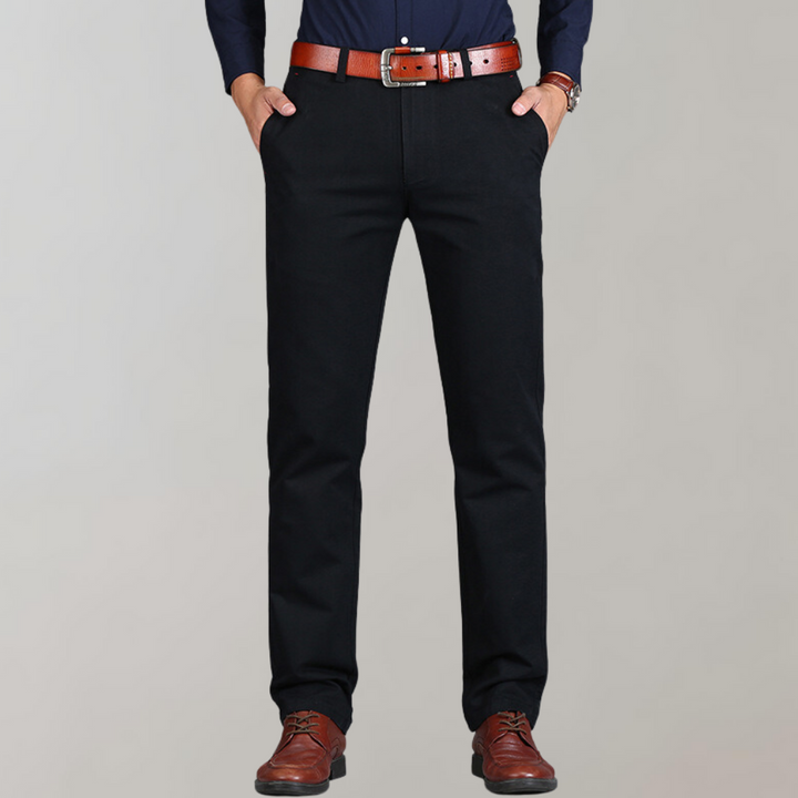 Stylish leather chinos for the modern gentleman