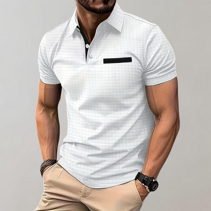 Pieter - stylish men's polo with elegant trim