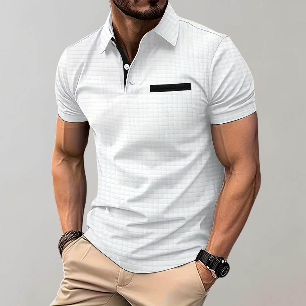 Pieter - stylish men's polo with elegant trim