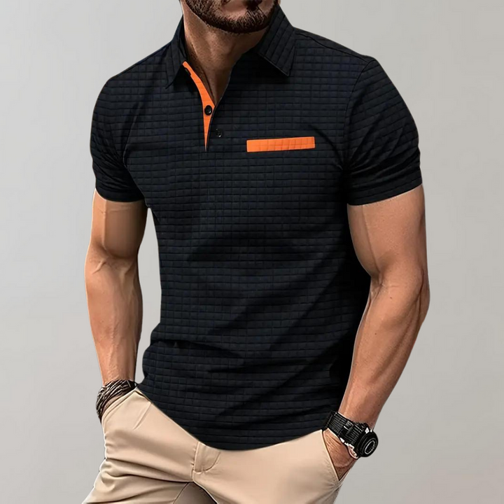 Pieter - stylish men's polo with elegant trim