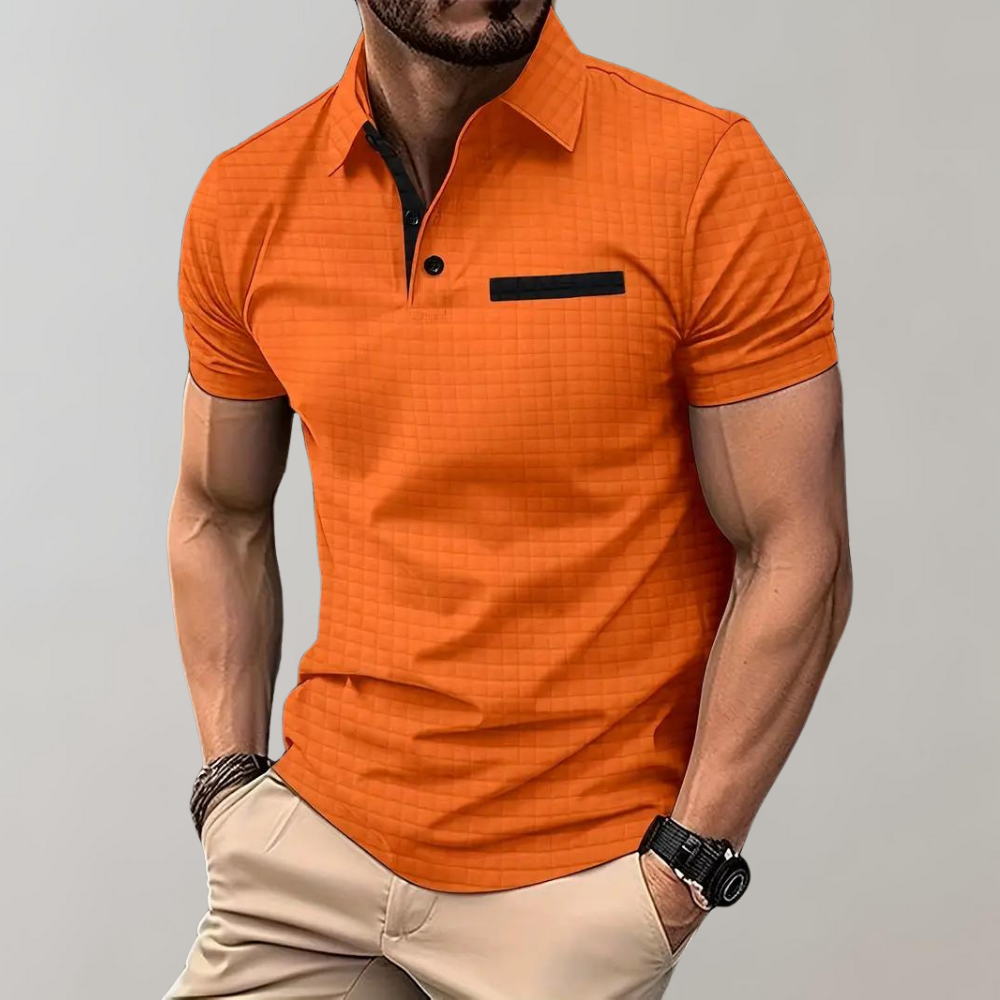 Pieter - stylish men's polo with elegant trim
