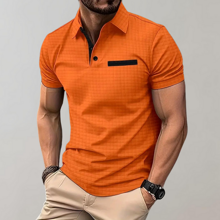 Pieter - stylish men's polo with elegant trim