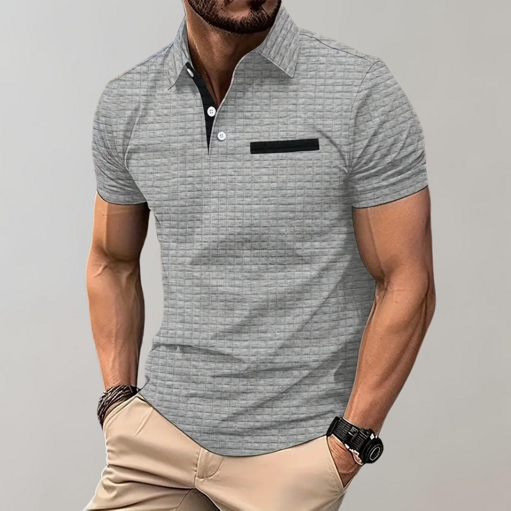 Pieter - stylish men's polo with elegant trim