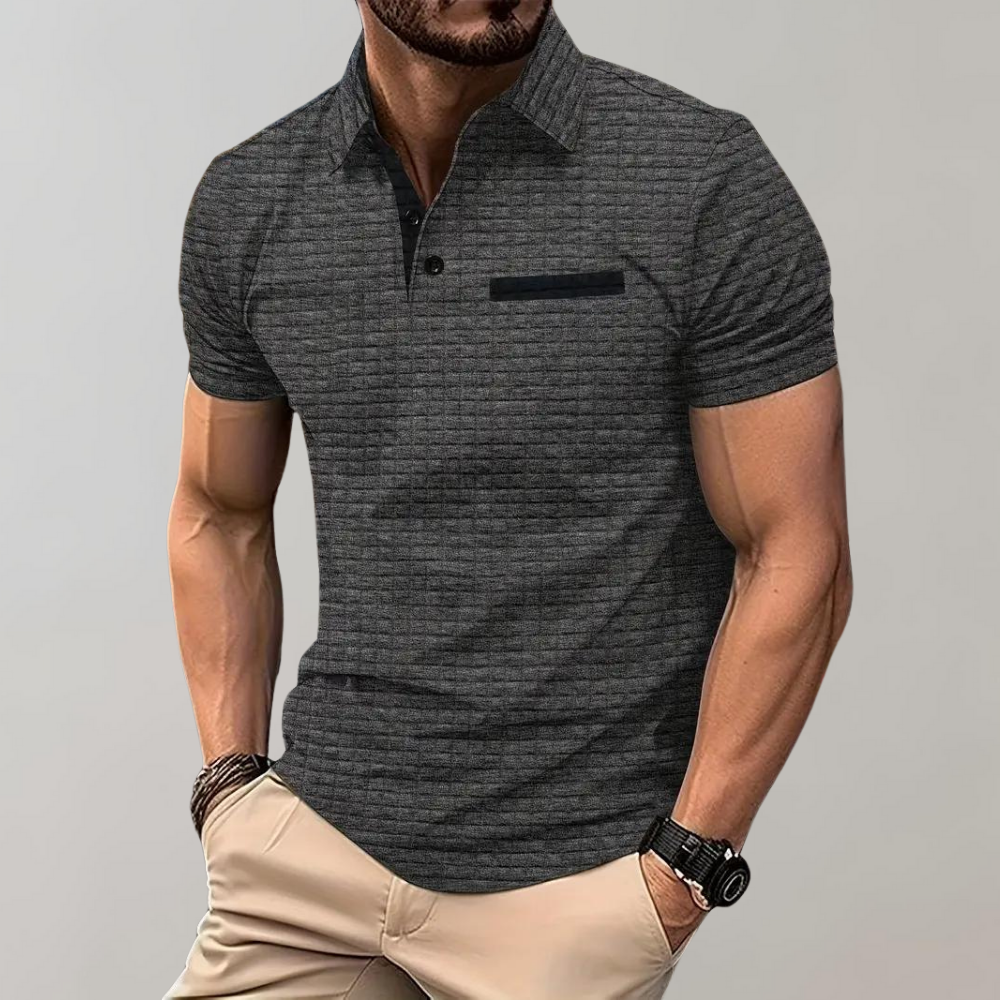 Pieter - stylish men's polo with elegant trim
